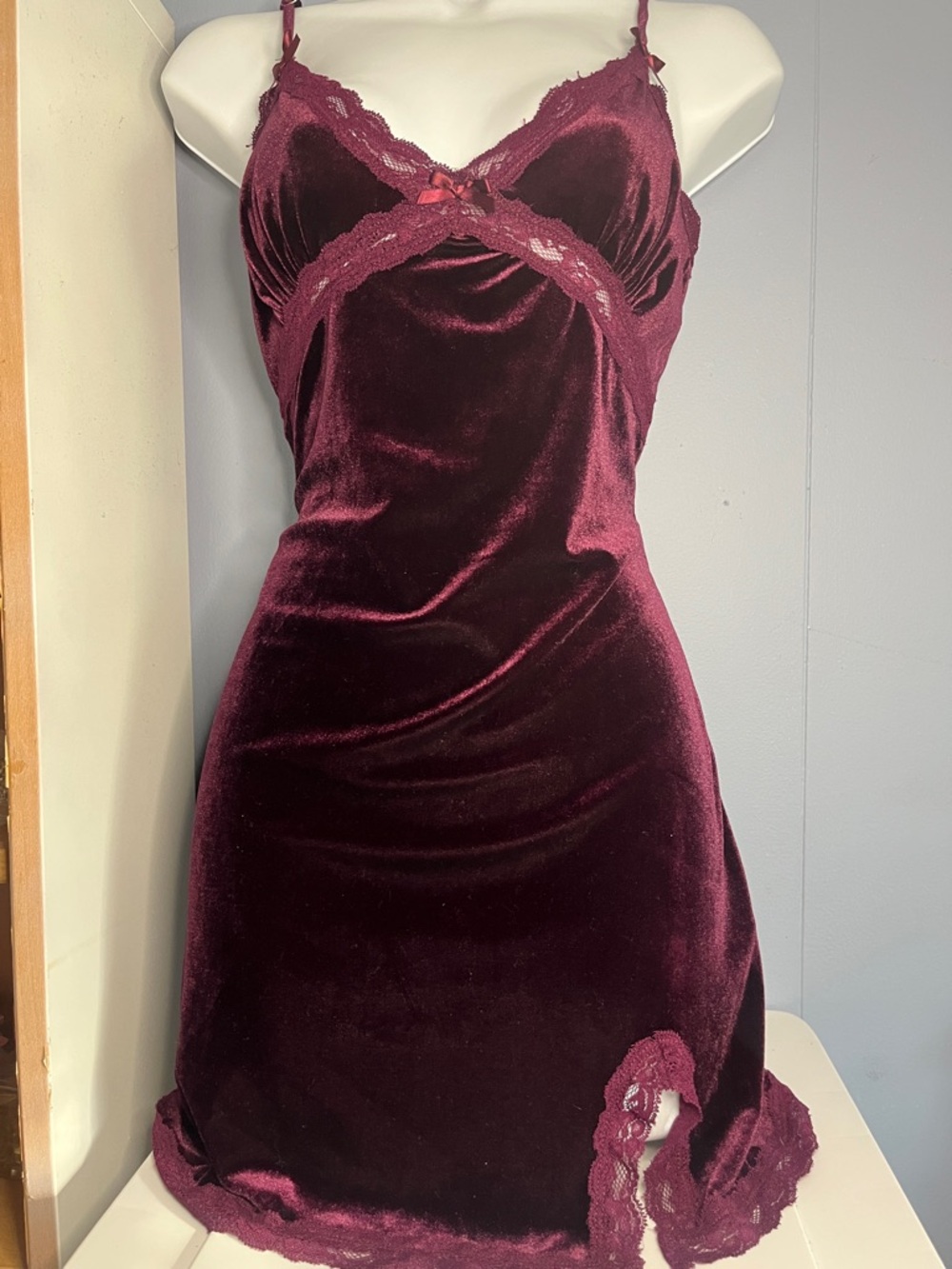 Lace-Trim Slip dress